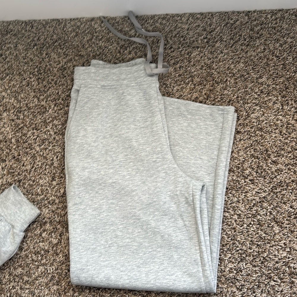 Light Gray Wide Leg Jogger Pants - Comfortable Everyday Style